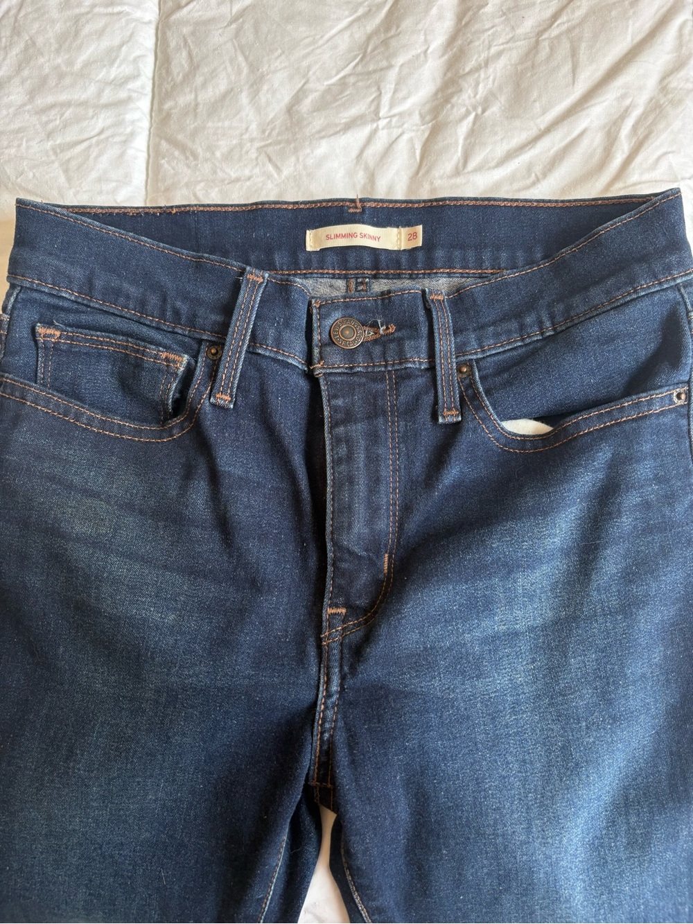 Dark Blue Slimming Skinny Jeans - Women - Picture 6 of 7